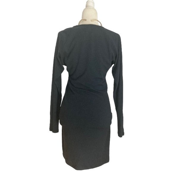 M Missoni Long Sleeve Mini Dress Wool Blend in Black - Picture 4 of 15